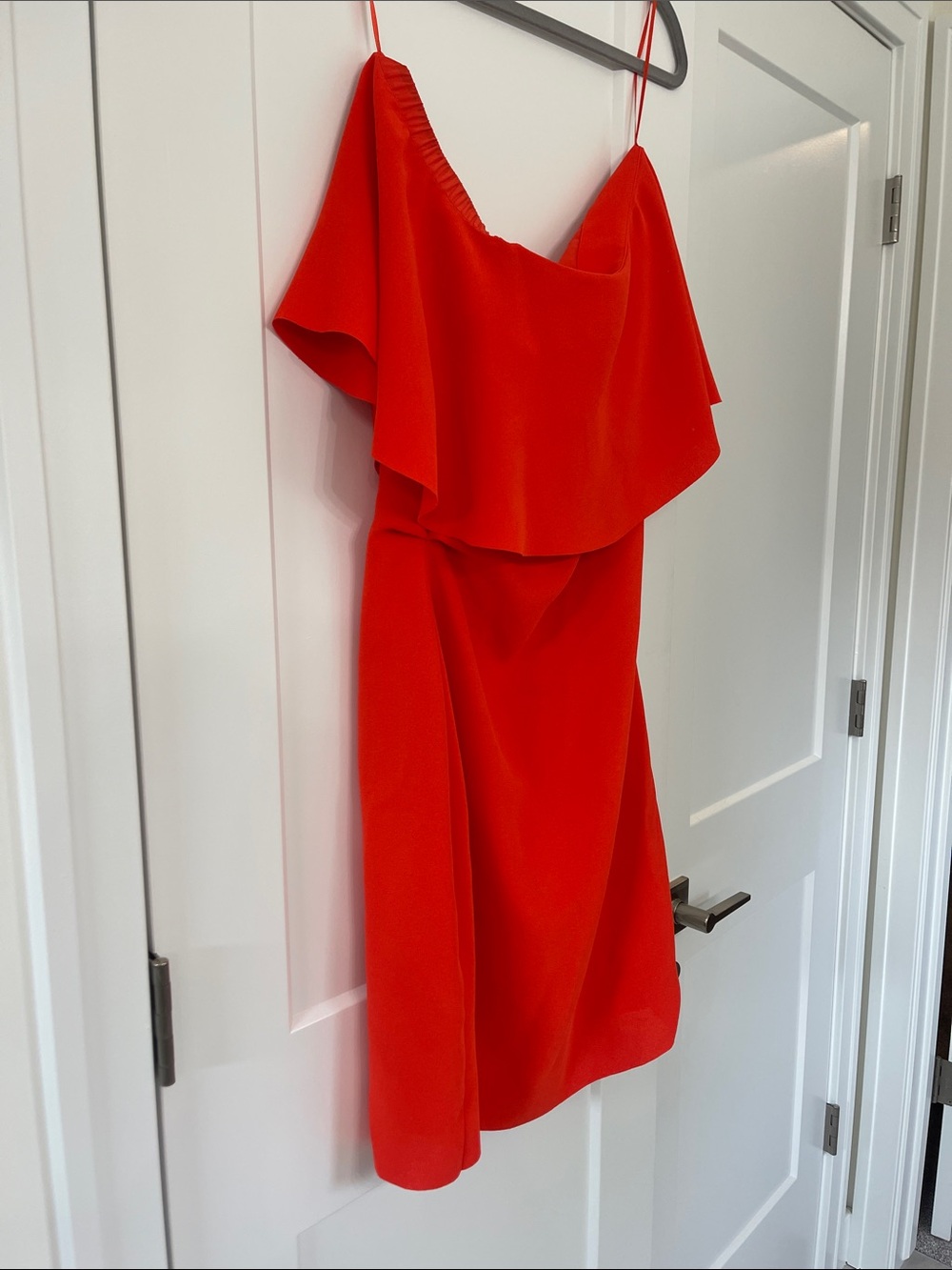 Reiss orange Ruffle Off-Shoulder Mini Dress - Picture 3 of 3